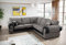 HHI Grey Jumbo Cord Corner Sofa settee | 5 Seater Sofas | corner couch for living room | 2C2 suite with free scatter back cushions