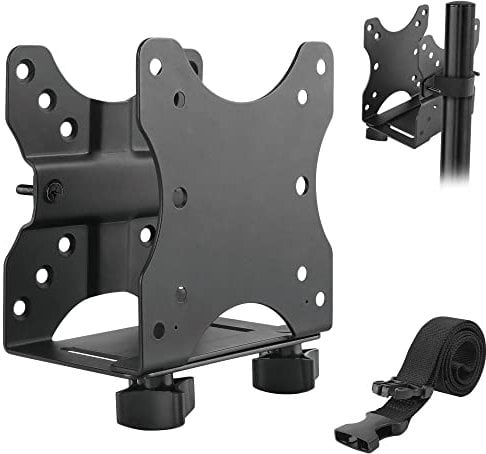 Mount-It! Adjustable Thin Client Mini PC Mount – Under Desk, Wall, Pole, or VESA Monitor Stand – Fits Mac Mini, Small CPUs, Thin Clients, Docking Stations – Holds 11 lbs