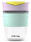 SoleCup. - Reusable Strengthened Glass Travel Cup - Spill Proof Insulated Coffee Mug - 12oz/340ml BPA-Free Hot Drink Travel Mug with Lid & Silicone Band (Ice-Cream)