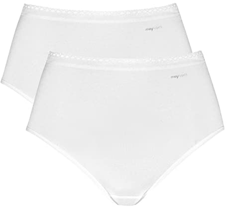 Mey 2er Pack Taillenslip – Damen Slip ohne Seitennähte – Pflegeleichte Pants – Unterhose – 89201 Lights