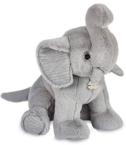 Histoire d'Ours - Plüschtier Elefant – Grau – 45 cm – Preppy Chic – HO3146