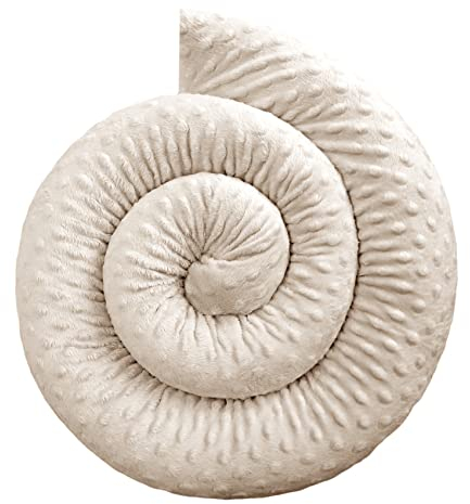 Bebeloo Bettschlange Bettkissen Seitenschläferkissen Nackenrolle Schlafkissen Kuschelschlange Stillkissen Zierkissen Zugluftstopper Body Pillow Minky Oeko-TEX (Beige, 180 cm)