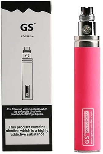 FOXFIVES Electronic Cigarette Enhanced GS EGO II 2200mAh E-Cigarette Battery with Micro USB Charger 510 E-Shisha E-Cigar Vaporizer Nicotine Free Empty Device (Pink)