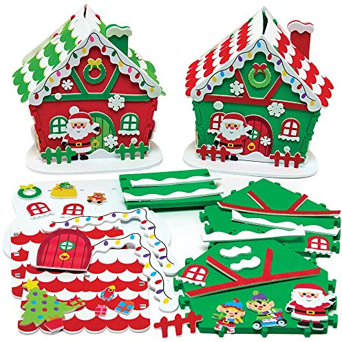 Baker Ross Atelier du Père Noel à Construire - Lot de 2, Jouet de Construction Enfant (FX281)