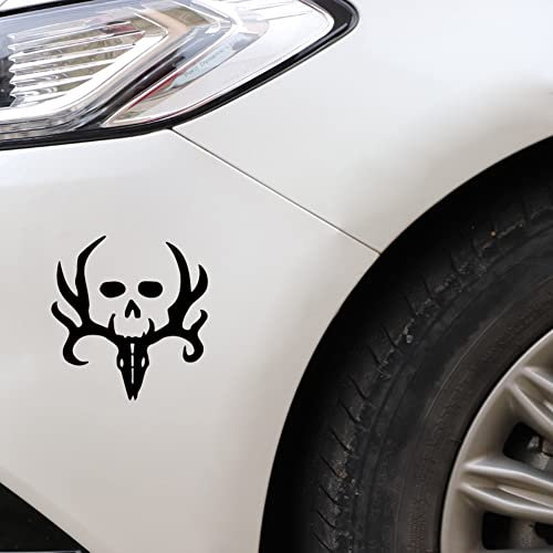 BYNYXI 2 Stück Hirschkopf Aufkleber, Auto Styling Aufkleber PVC Wasserdichter Aufkleber Reflektierende Sticker Jagd Auto Sticker Grafik Aufkleber für LKW Computer Vans Fenster Laptop-15cmx14.2cm