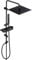 Görbach Columna Ducha sin Grifo Columna de Hidromasaje Set Ducha de Altura Ajustable Acero Inoxi Sin Thermostato Monomando con Ducha Mano, Estante y Alcachofa Cabezal Ducha Lluvia 30x30cm