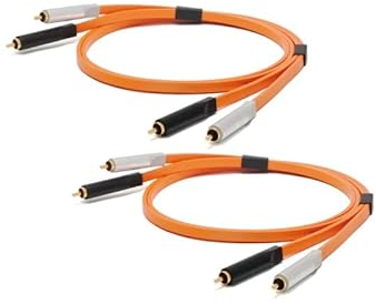 NEO by Oyaide d+ RCA (Clase A) DUO - Cable digital de alta velocidad y duradero para DJ, músicos y productores. Cables de 2 x 1 metro. Compatible con todos los dispositivos de entrada RCA