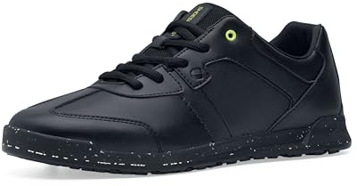 Shoes for Crews Freestyle II Eco,Zapatos de trabajo para hombre con suela antideslizante sostenible y protección contra tropiezos, zapatos de cocina impermeables para hombre, vegano, Negro , 38 EU