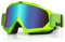 KINGBIKE Motocross Brille Mtb Brille Dirt Bike ATV Crossbrille goggle Sicherheit Tactical Riding Motorradbrillen für Herren Damen Jugend Fit ÜBer Brille (grün-grün, Erwachsene)