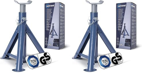 cartrend Unterstellbock, 2 Tonnen Traglast, höhenverstellbar von 276 mm bis 363 mm (Packung mit 2)