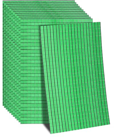 sourcing map 7200 Stück Glas Spiegel Disco Ball Fliesen Selbstklebende Grüne Spiegel Mosaik Fliesen 5 x 5mm für Disco Ball, DIY Handwerk, KTV Dekoration 12 Blatt