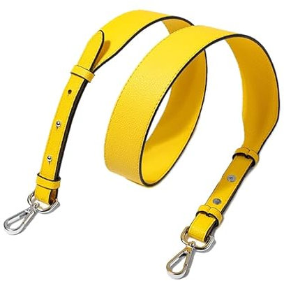 PTNKUIIY 106-110cm Verstellbarer Taschengurt Schultergurt Für Taschen, 3,8 cm breiter Universal Ersatz Schultergurt Umhängegurt Leder Tragegurt für Handtasche Schulterriemen Taschen Zubehör -Gelb