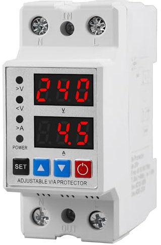 Stabilizzatore di Tensione, Protettore di Sovratensione e Sottotensione Stabilizzatore di Tensione Relè AC230V Automatico di Protezione Sovratensione 2P63A Protezione Sovracorrente