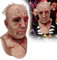 Claofoc Masque de zombie effrayant col fendu , masque borgne effrayant horreur casque réaliste visage pourri Halloween Cosplay Accessoires