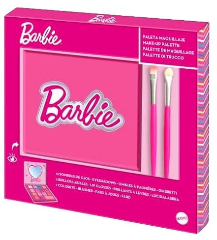 Barbie Paleta Maquillaje Infantil con Brochas