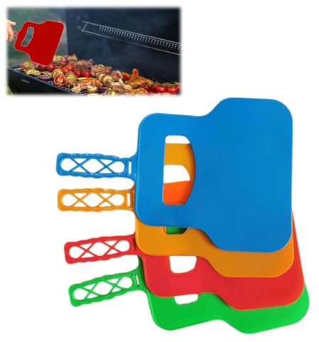 Grillfächer Wedel,Barbecue Fan,4 Stücke Grillgebläse,Handventilator Für Grill,BBQ Barbecue Fächer Lüfter,Handgebläse Zum Kochen Im Freien,Handventilator Für Holzkohlegrills,Manueller Grillventilator