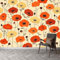 Fototapete Retro-Stil Pflanze Mohn Tapeten Wandtapete, Vintage-Blumen Moderne Wanddeko Wand Dekoration Wohnzimmer Schlafzimmer Büro Flur 200 x 140 cm (B x H) Wandtapete Poster-Tapete