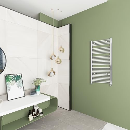 Sky bathroom | 1200x550mm Straight Heated Towel Rail Radiator Chrome Ladder Warmer Radiator