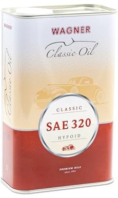 WAGNER Hypoid-Getriebeöl SAE 320 mit EP-Additiven & API GL 5 | Für Oldtimer & Nutzfahrzeuge, Getriebeöle Für Achsantriebe mit Hypoidverzahnung | Stabiler Schmierfilm & Verschleißschutz | 1 Liter