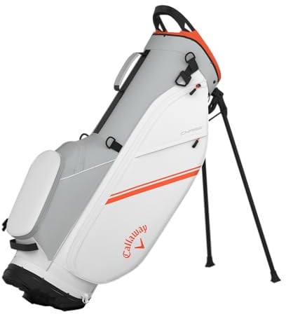 Callaway Golf Chase 2025 Sac léger avec support Blanc/argenté/orange