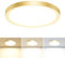 slochi Bathroom Light, 3000K/4000K/6500K 3 Color Temperature, Waterproof IP44, Small, Round, Modern, Flush Ceiling Light for Bathroom, Kitchen, Bedroom, HallwayØ18CM(Gold)