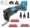 Cordless Multi Tool,Oscillating Tool-18V Multi-Use for Wood, Plastic, Compatible with Makita 18 V (No Battery)