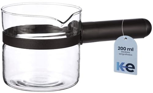 Anakel Home Pièce de rechange pour cafetière compatible avec cafetière express, carafe en verre universelle | verre, manche long, passe au micro-ondes, 200 ml
