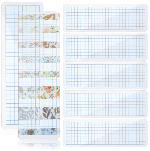 HIAKDOFT Washi Tape Aufbewahrungsbretter 50 Stück Bandspeicherplatten Zum Ordnen Von Dekorativem Klebeband 5.91 X 1.97 X 0.04 in Für Büro Schule Zuhause Journaling