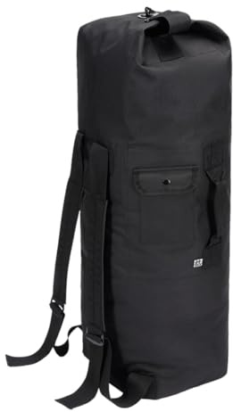 BWuM US Seesack 80L mit Doppelgurte (Schwarz)
