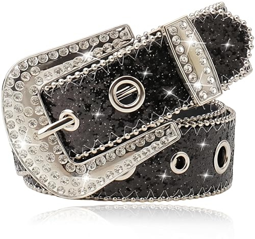 Beojonvy Nietengürtel Rock Punk Y2K Gürtel für Damen Goth Ledergürtel für Frauen und Männer Gothic Kleidung Zubehör (E)