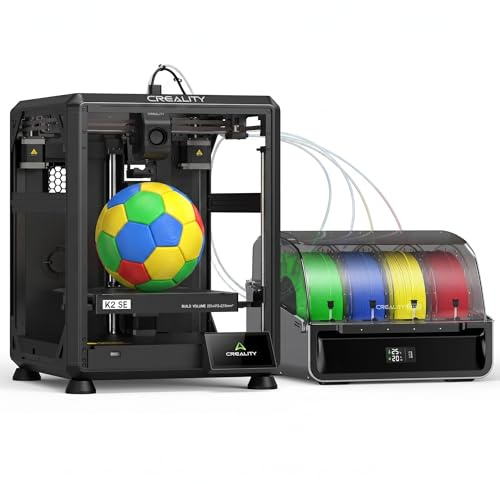 Creality K2 SE Combo 3D Drucker – Multicolor Druck mit CFS, 500mm/s High-Speed, Auto Leveling, Direktextruder, Solider Metallrahmen 3D Printer, Build Volume 220×215×245 mm