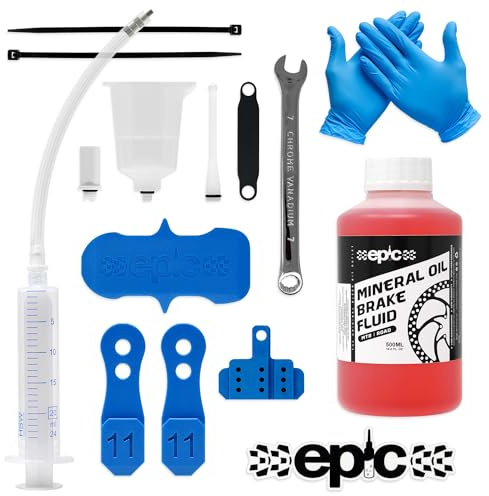 epic Entlüftungsset für Shimano Bremsen & Mineralöl, passend für Deore, XT, SLX, XTR, Saint, 105, Ultegra, GRX, Dura-Ace, für MTB, Gravel & Road Bremsen