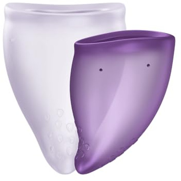 Fun Factory Fun Cup Explore Kit | bis 12 Std. Schutz | Zubehör | 30 ml | Menstruationstasse 2er Set 20 & 30 ml | Periodentasse aus körperfreundlichem Silikon | wiederverwendbar