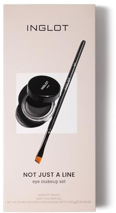 NOT JUST A LINE EYE MAKEUP SET – Augen-Make-up-Set | Langanhaltender Gel-Eyeliner | Wasserfestes Make-up | Präzisionspinsel | 5,5 g | Schwarz