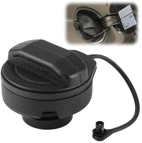 Universal Tankdeckel Auto mit Halteband, Benzin Diesel Tankverschluss Ersatz OE 1J0201550A 1H0201553B Auto Kraftstofftankdeckel Wiederverwendbare Tankdeckel aus Kunststoff für Limousinen, SUVs und Lkw