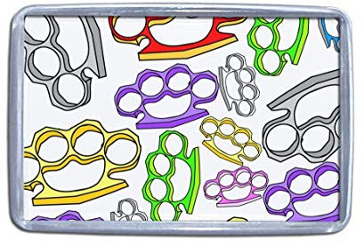 Knuckle Duster Pattern - Small Plastic Fridge Magnet