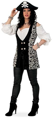 Party-Chic 13275 Damen Kostüm Skull - Weste - Gr. 44, schwarz