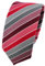 TigerTie - schmale Designer Krawatte in rot bordeaux grau silber gestreift