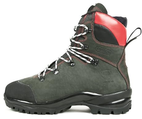 Oregon Fiordland Stivali Antiperforazione di Classe 2 Realizzati con Pelle Nabuk, Sono Resistenti all'Acqua, Comodi e Resistenti sia al Freddo che al Calore - Taglia UK 7 (41 EU)