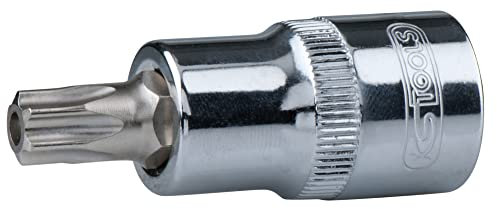 KS Tools 922.1695 - Douille tournevis TORX® percé 1/2'', L.55 mm - T30 - Gamme ULTIMATE® - En Chrome Vanadium - Finition chromée satinée