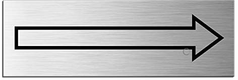 Schild Richtungspfeil Türschild 240 x 80 mm Türschild Aluminium selbstklebend Nr.26036-S