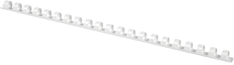 OFFICE PRODUCTS 20241415-14 Plastikbinderücken 100 Stück DIN A4 14mm (115 Seiten) Binderücken Bindungskämme Plastikbindung | Kunststoff | Farbe: Weiß
