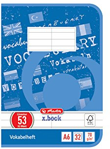 10 Vokabelhefte / A6 / 32 Blatt / Lineatur 53