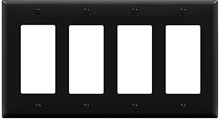 Decorator Schalter GFCI Rocker-von enerlites 8834-bk | Steckdose, Standard Größe Fach, schwarz, aus unzerbrechlichem Polycarbonat Kunststoff