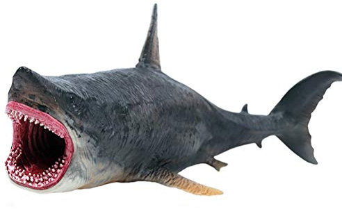 JOKFEICE Megalodon Toys - Realistic Hand-Painted Huge Shark Figurine - Animals Action Educational Learning Figures Sea Creature Toy Decorative Collection Gift Age 3+ for Kids