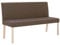 vidaXL Sitzbank mit Rückenlehne 139,5cm Klassisch Polsterbank Esszimmerbank Wartebank Bank Küchenbank Essbank Flurbank Wohnzimmer Braun Polyester