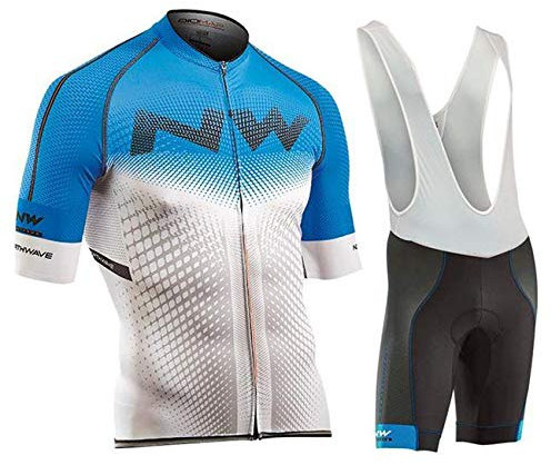 Moxilyn Herren Radtrikot Kurzarm Set + Radhose mit 9D Gel, Ursprüngliche Gaze Radjacke und Radhose, Cycling Jersey Radtrikot