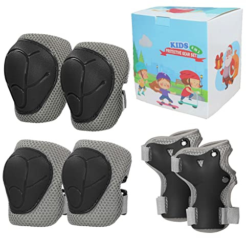 LANOVAGEAR Knieschoner Kinder Protektoren Knieschützer Set 2-8 Jahre Ellbogenschützer, Knieschützer und Handgelenkschützer 6 in 1 für Inliner, Radfahren, Skateboards, Roller