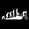 Auto Aufkleber, Lustige Menschliche Evolution MTB Fahrrad Auto Fahrzeug Reflektierende Abziehbilder Aufkleber Dekoration Schwarz