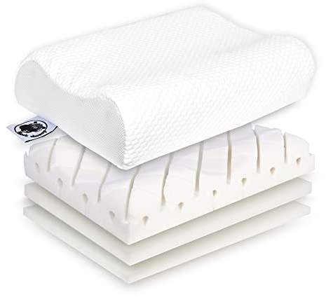 Black Sheeep Kopfkissen Comfort 50 x 35 cm I Orthopädisches ergonomisches Kissen Seitenschläfer Rückenschläfer Bauchschläfer I Gesundheitskissen Nacken I Schlafkissen mit Kissenbezug